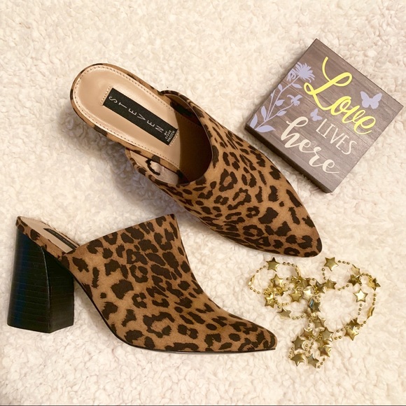 steve madden leopard mules